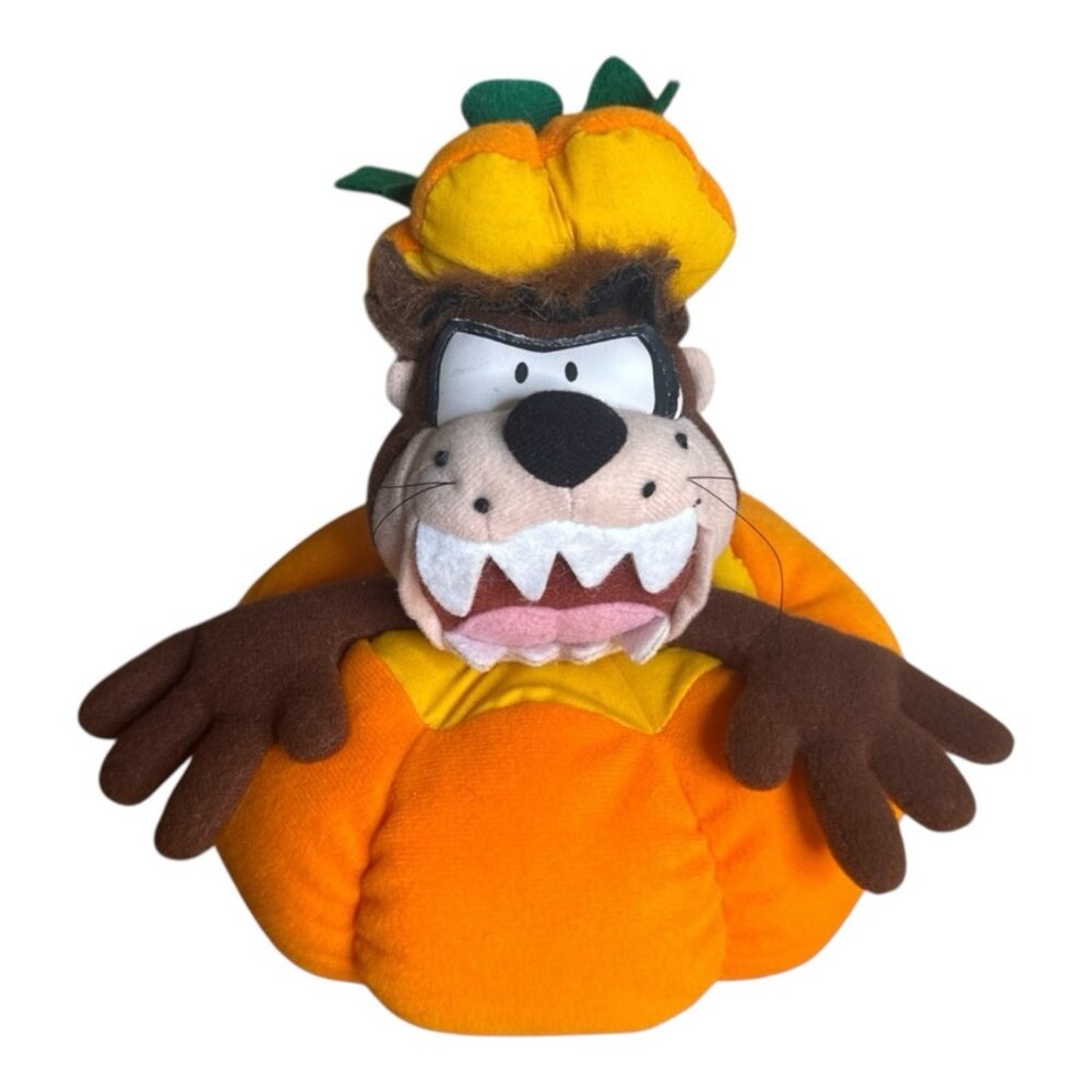 VTG Looney Tunes Halloween Taz Tasmanian Devil Pumpkin Costume Plush 1997 Toy